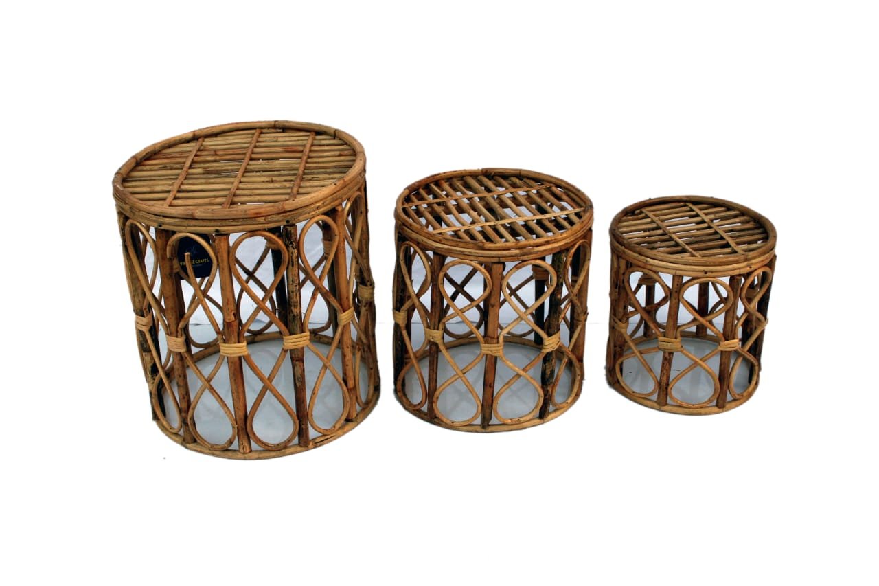 Bamboo seating mudda chair set with table full size